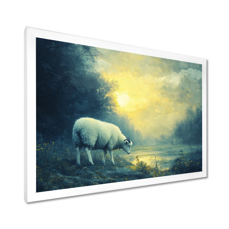 Rêve pastoral Dreyah, H 30 po x l 40 po, Reproduction encadrée d'une seule photo, Blanc