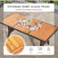 Ensemble repas pour 8 personnes avec table rectangulaire en osier et coussins inclus-116989625-116989629