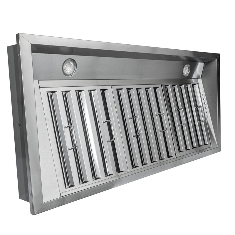 Hotte de cuisine professionnelle PROLINE 40 pouces (pour hottes de 42 pouces), 600 pi³/min, acier inoxydable, profondeur de 15 pouces, 4 vitesses, garantie de 3 ans, hottes de cuisine, PLJL.INS.4015B.600