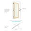 Dalle de porte intérieure en verre givré 1 Lite - Cadre en bois aggloméré / pin avec cadre réglable et charnières pré-suspendues (la porte et le cadre sont livrés séparément)-103567571-104191008-106870099