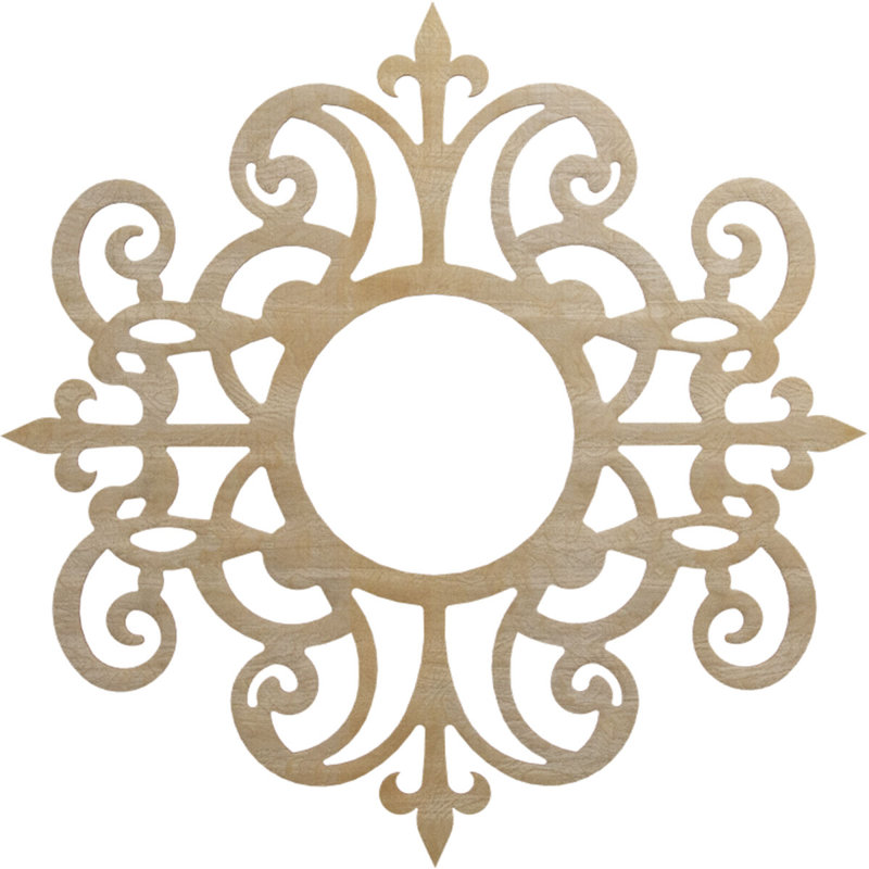 Médaillon de plafond en bois Dijon, Hickory, H 36 po x l 36 po x P 0,25 po
