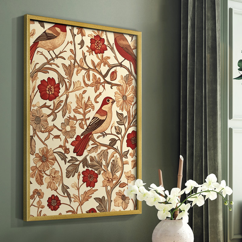 WM MORRIS Series LXXXVII  -Premium Framed Print -Ready to Hang - No Nails Required, Or, H 29 po x l 23 po