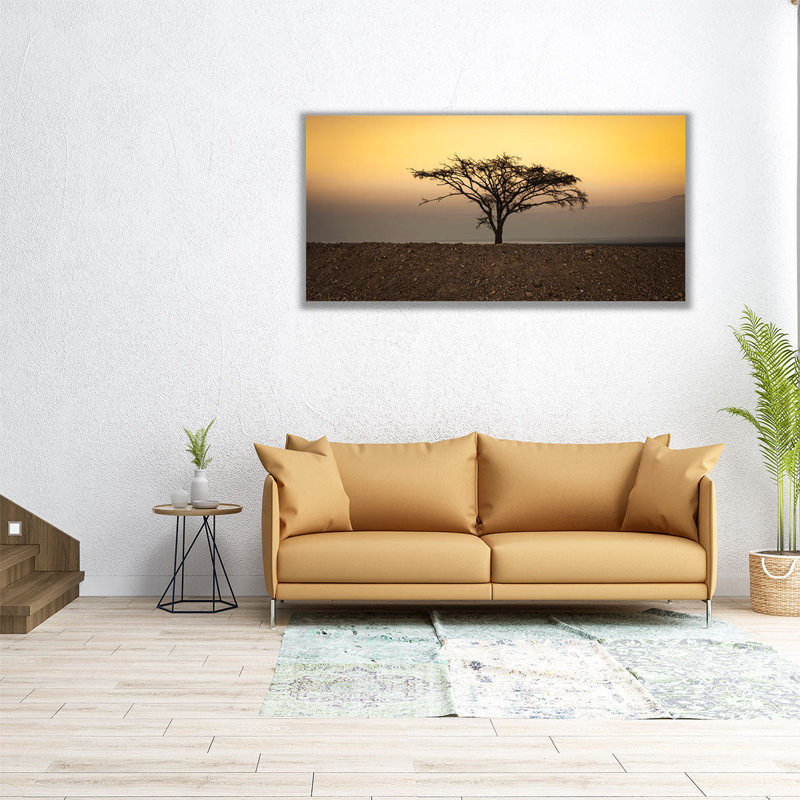 Arbre sec dans le désert près de la mer Morte, Israël - reproduction d'art sur toile, H 10 po x l 20 po