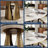 CR039AEH-WFUS1 Modern Round Dining Table with Lazy Susan for 4-6, Sintered Stone Tabletop, Solid Pedestal Carbon Steel Base Pre-Assembly-101644227-101644228-101644231