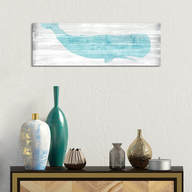 Weathered Whale by June Erica Vess - Wrapped Canvas Panoramic Gallery-Wrapped Canvas Giclée