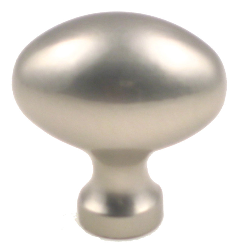 Poignée ovale de 1 1/2 po de longueur, Nickel satiné