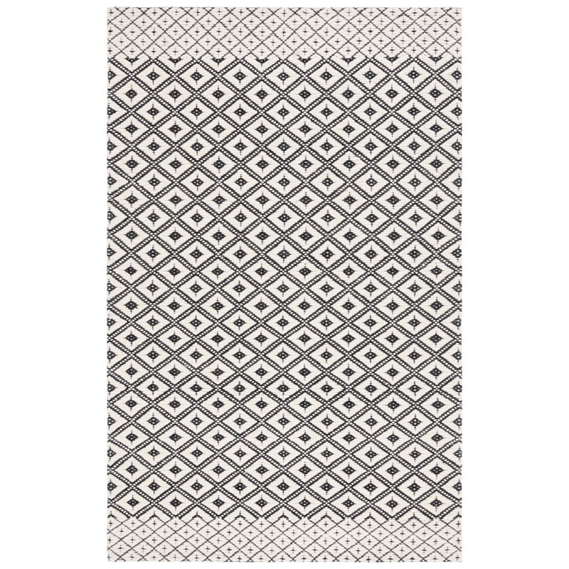 Tapis noir / ivoire Marbella 455, Rectangle 4 pi x 6 pi