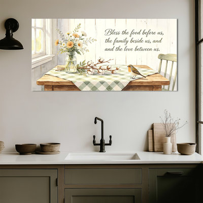  Farmhouse Kitchen Canvas Wall Art, Vintage Kitchen Wall Decor for Dining Room, Cozy Gallery Wrapped Artwork, Ready to Hang, 28×58 inches