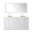 Meuble-lavabo double autoportant 80 po avec plateau en quartz et miroir Avery-98214024-98214026-98214027