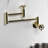 Kingston Brass Webb Two-Handle 1-Hole Wall Mount Pot Filler Faucet with Knurled Handle-91111404