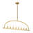 8 - Light Metal Oval  Desgin Candle Style Linear Chandelier