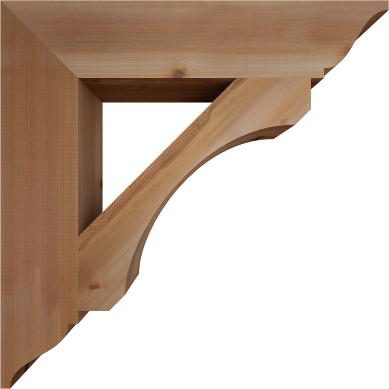 Support en bois rustique traditionnel BKTLEC01, Cèdre rouge de l'Ouest (lisse), H 30 po x l 5,5 po x P 30 po