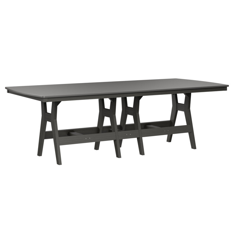 Table rectangulaire à hauteur de comptoir 96 po Berlin Gardens Harbor, Gris côtier, H 35,5 po x l 96 po x P 44 po