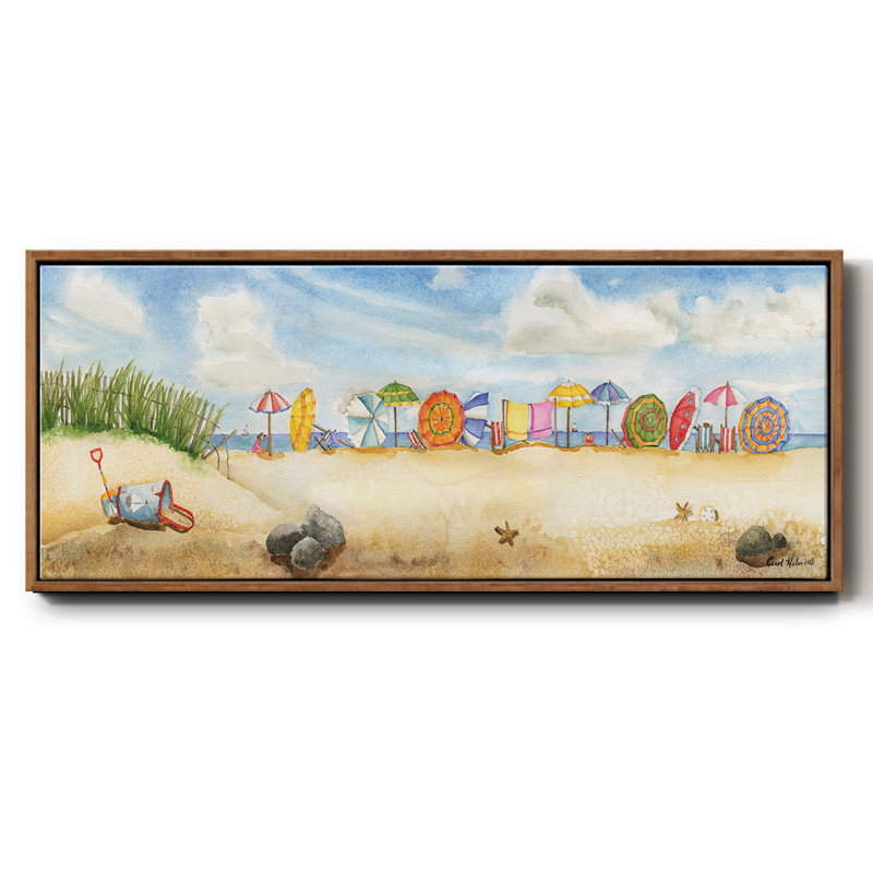 Building Sand Castles- Framed Canvas