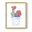 «Cactus and Succulent Blooms II», reproduction encadrée - bois massif-1270195025