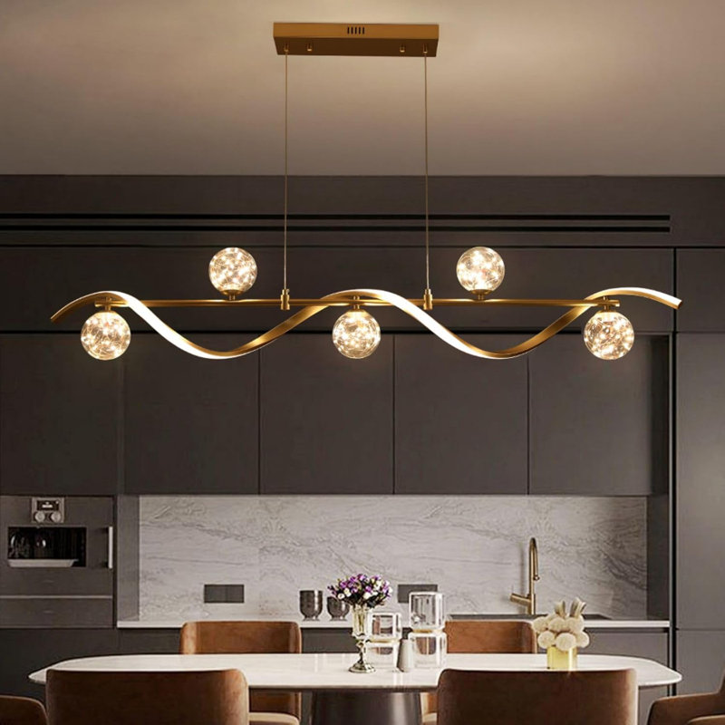 Modern Restaurant Linear Kitchen Island Light