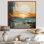 «Modern Coastal Mystic Sunrise I», reproduction sur toile