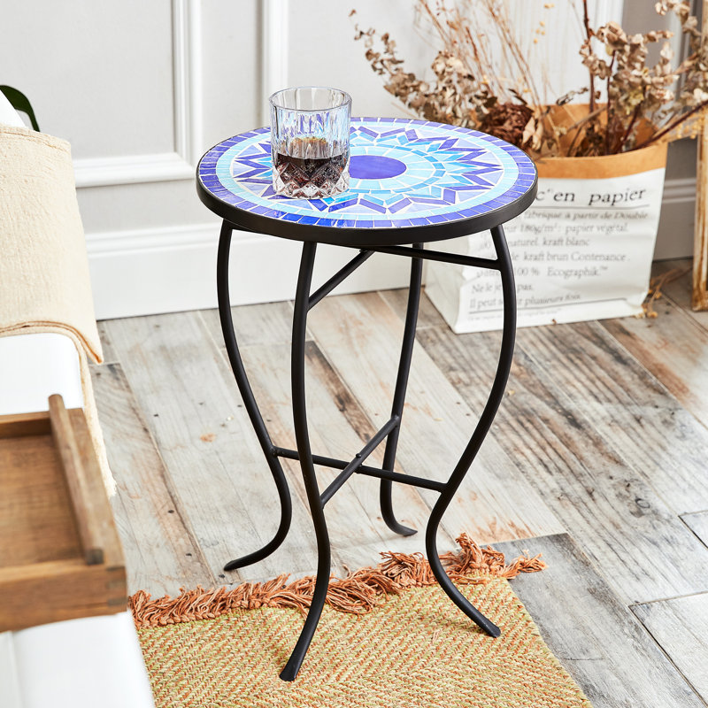 Bribie Patio Side Table, Blue