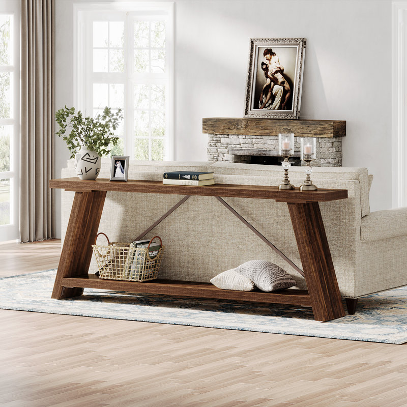 Clavel 70.87'' Console Table, Dark Walnut Brown