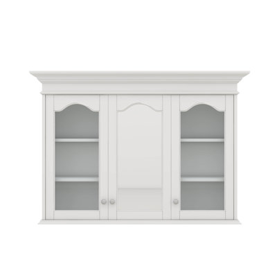 Armoire à pharmacie murale 40 "avec porte miroir et tablettes en verre