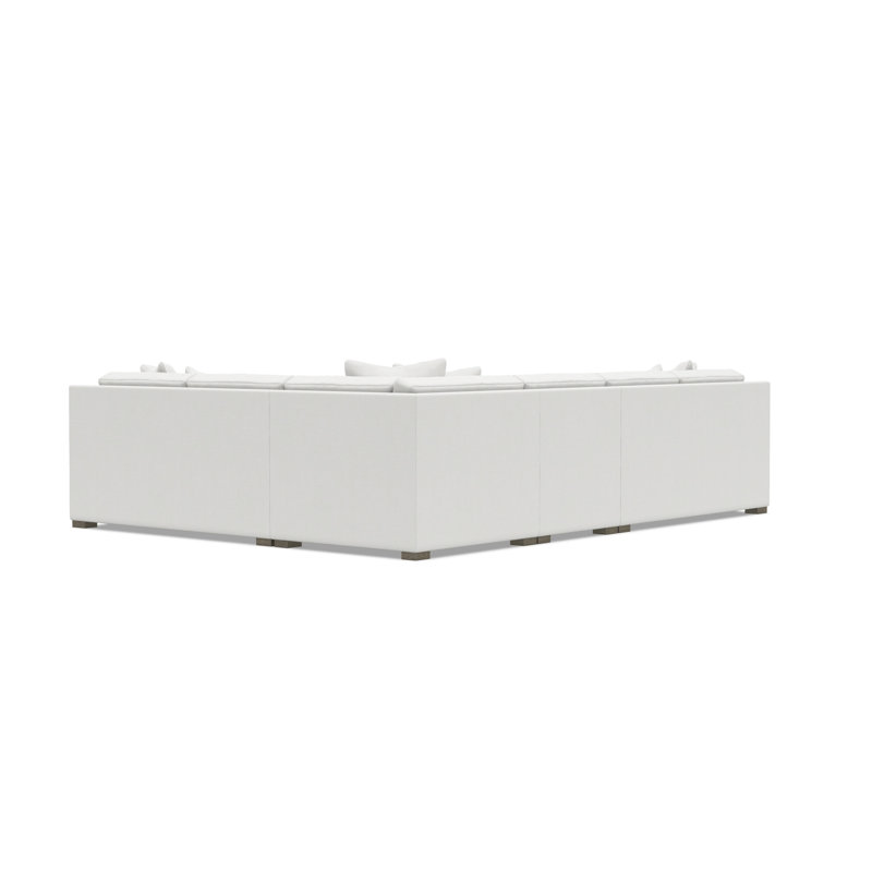 Kelsey Sectional, White Polyester