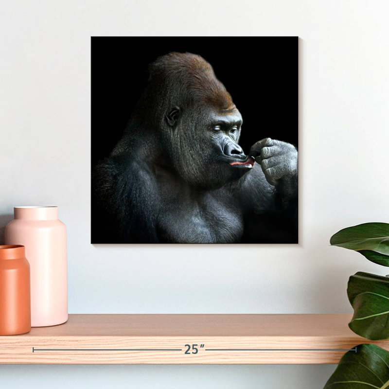 Brampt Relaxing Gorilla, 16" H x 16" W