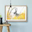 Alert Hare In The Meadow In Abstract - Single Picture Frame Painting-55547625-55547626