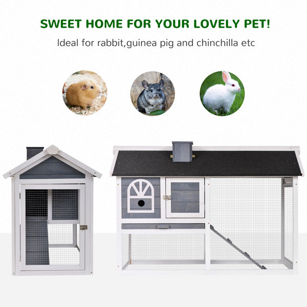 Tucker Murphy Pet™ Reza Weather Resistant Rabbit Hutch with Ramp ...