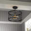 Luminaire de ferme industriel à 3 lumières avec cage en métal Shondalyn 3-E12