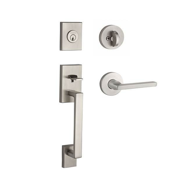 La Jolla Handleset with Deadbolt and Door Lever and Rosette Baldwin