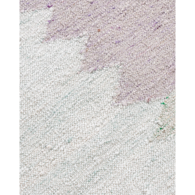 Cotton Area Rug in Ivory/Pink