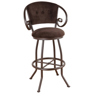 Alderman Upholstered Counter Stool with Metal Frame