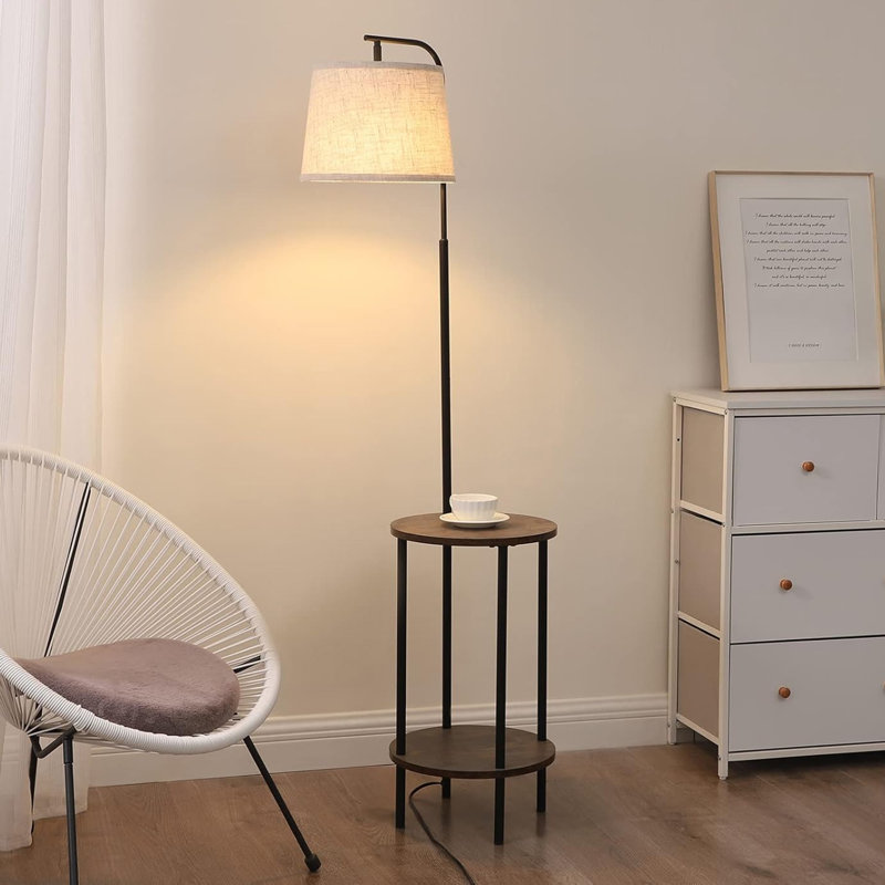 Lampe sur pied avec table