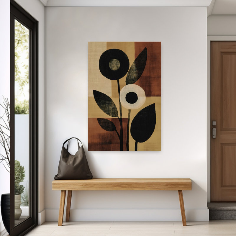 Art moderne moderne abstrait abstrait fleur moderne, 60" H x 40" W