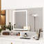 110cm White Dressing Table with LED Mirror, 9 Drawers & Tempered Glass Top - USB Charging Vanity