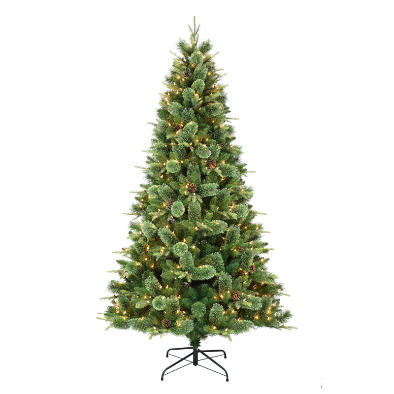 7.5' Lighted Pine Christmas Tree