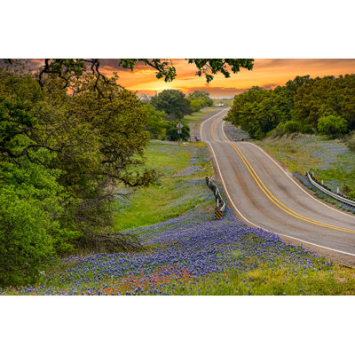 Berne Sunset in the Hill Country 1 Piece Wrapped Canvas Wall Art