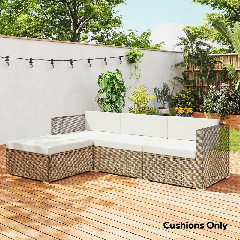 Outdoor Sofa Cushion, Cream