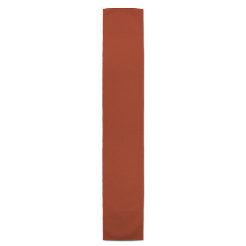 Chemin de table Doster, 72 po x 16 po, Rouille, Couleur unie