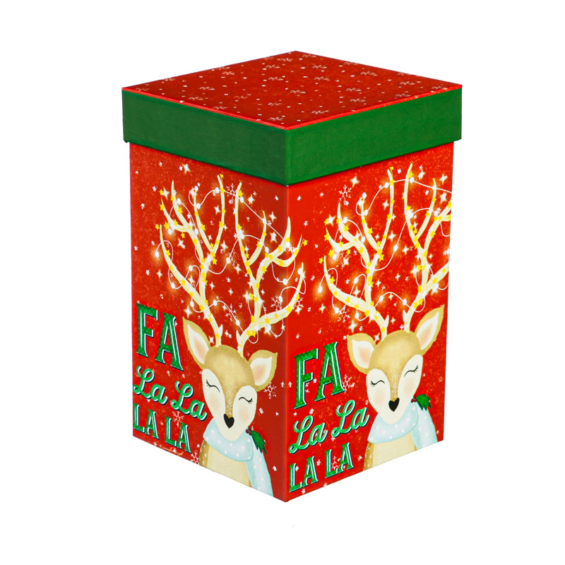 Tasse de voyage en céramique, 17 oz. , Avec boîte, Fa La La La Deer