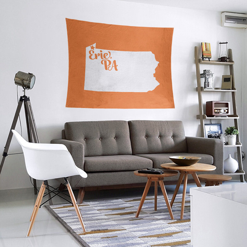 Tapisserie Erie, Pennsylvanie, H 68 po x l 80 po, Orange