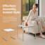 Table de bout moderne, structure en fer chromé, conception peu encombrante