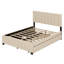 Lit plateforme tapissier avec 2 tiroirs et lit gigogne-846818760