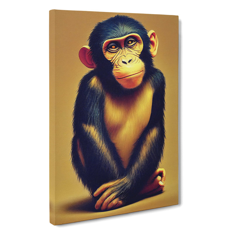 Young Monkey No.2 - Wrapped Canvas, 76cm H x 50cm W x 3cm D