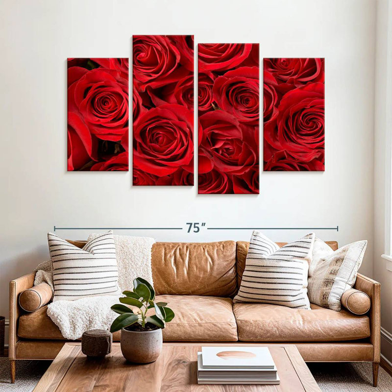 Bouquet de roses rouges Harnek, H 42 po x l 68 po