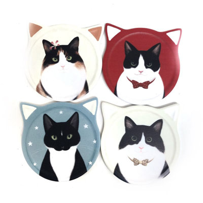 Ensemble de sous-verres carrés 4 pièces