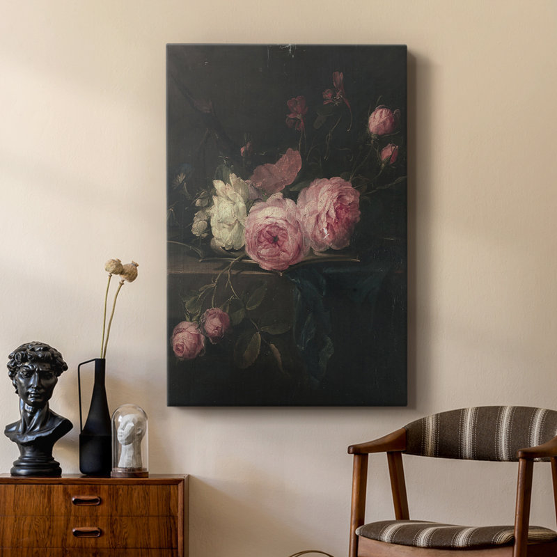 Imprimé floral rétro CCLxxxi - galerie sur mesure, H 36 po x l 24 po