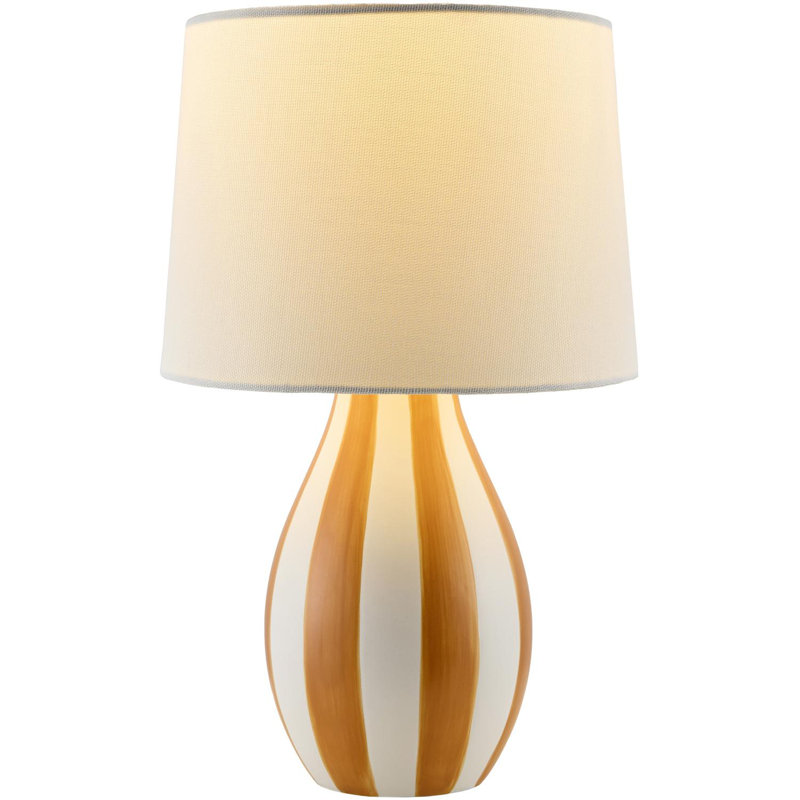 Owes Table Lamp, White/Orange