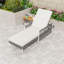 Chaise longue en rotin PE tissé à la main toutes saisons avec caractéristiques réglables et structure robuste, coussin-1480068516