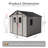 8 Ft. x 8 Ft. Outdoor Storage Shed, Resin Storage Shed with Windows-126177886